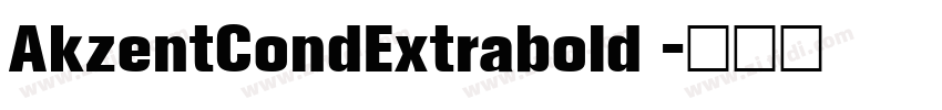 AkzentCondExtrabold 字体转换